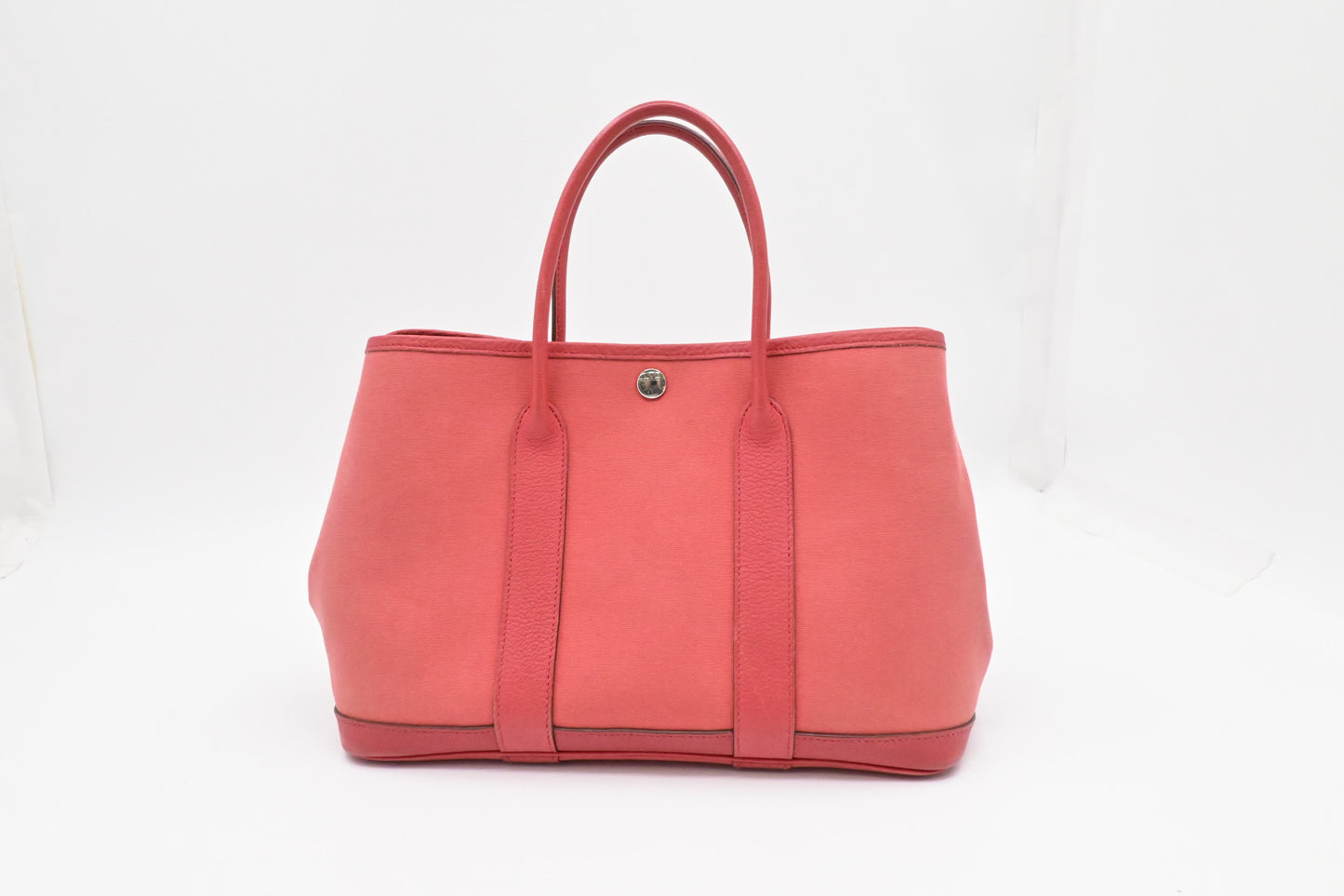 Hermes Garden Party 30 in Pink Canvas