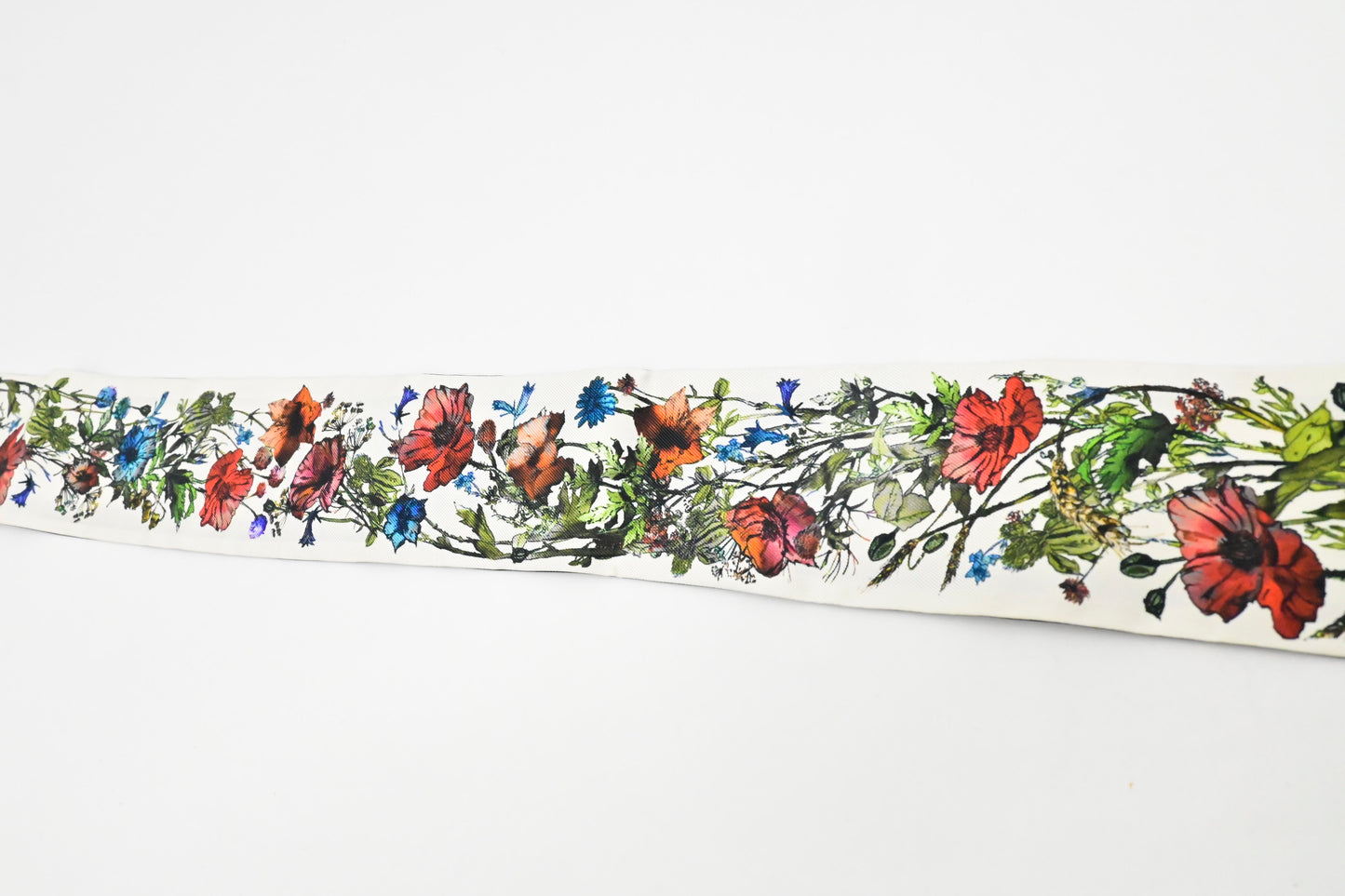 Dior D-Millefiori Mitzah Scarf in White Silk