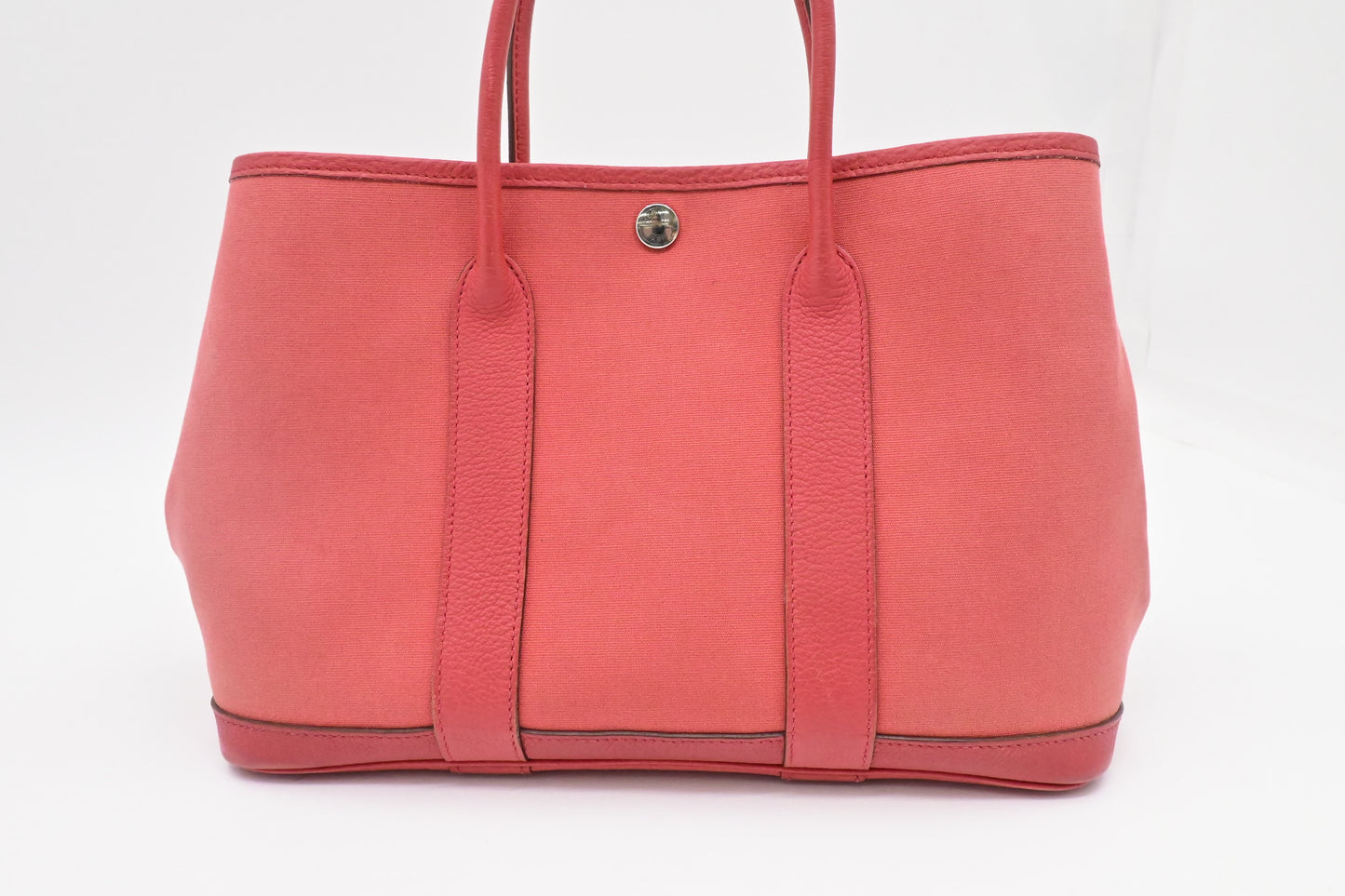 Hermes Garden Party 30 in Pink Canvas