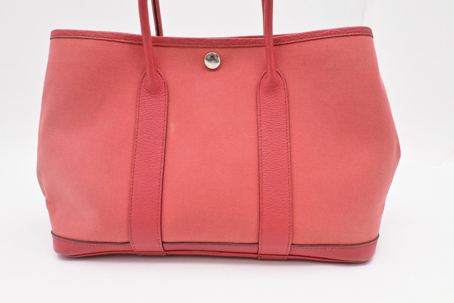 Hermes Garden Party 30 in Pink Canvas