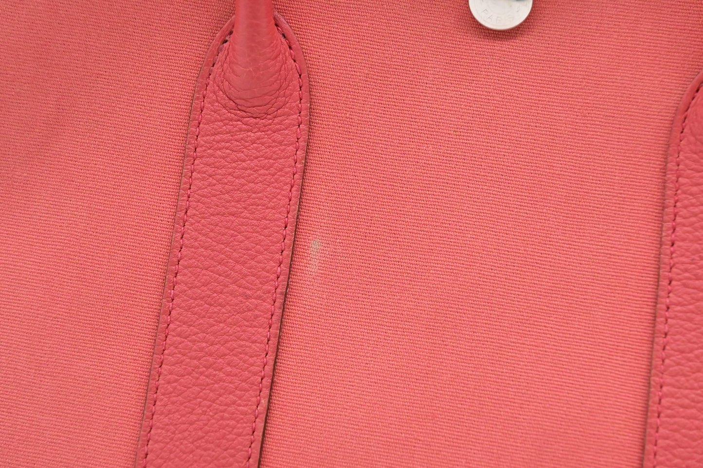 Hermes Garden Party 30 in Pink Canvas