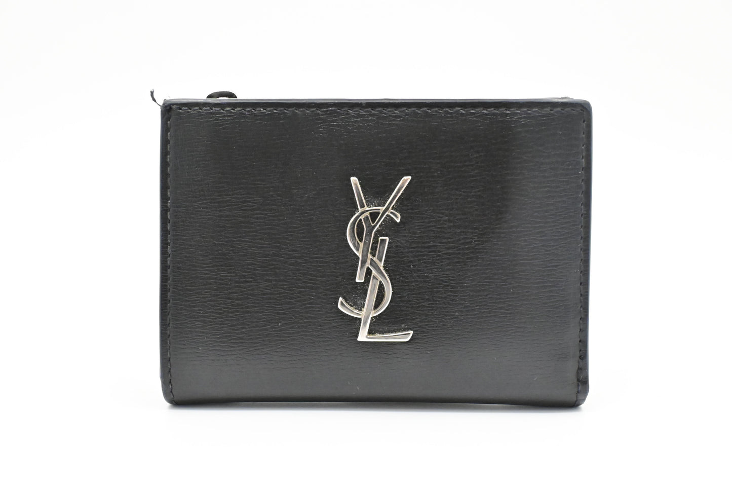 YSL Saint Laurent Compact Wallet in Black Leather