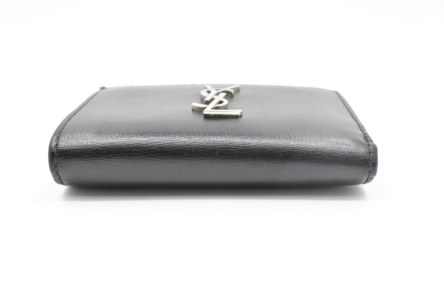 YSL Saint Laurent Compact Wallet in Black Leather