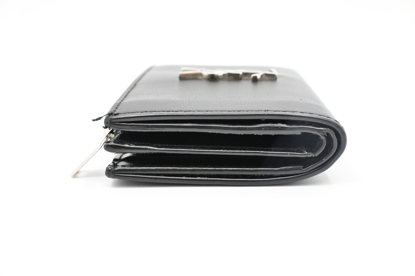 YSL Saint Laurent Compact Wallet in Black Leather