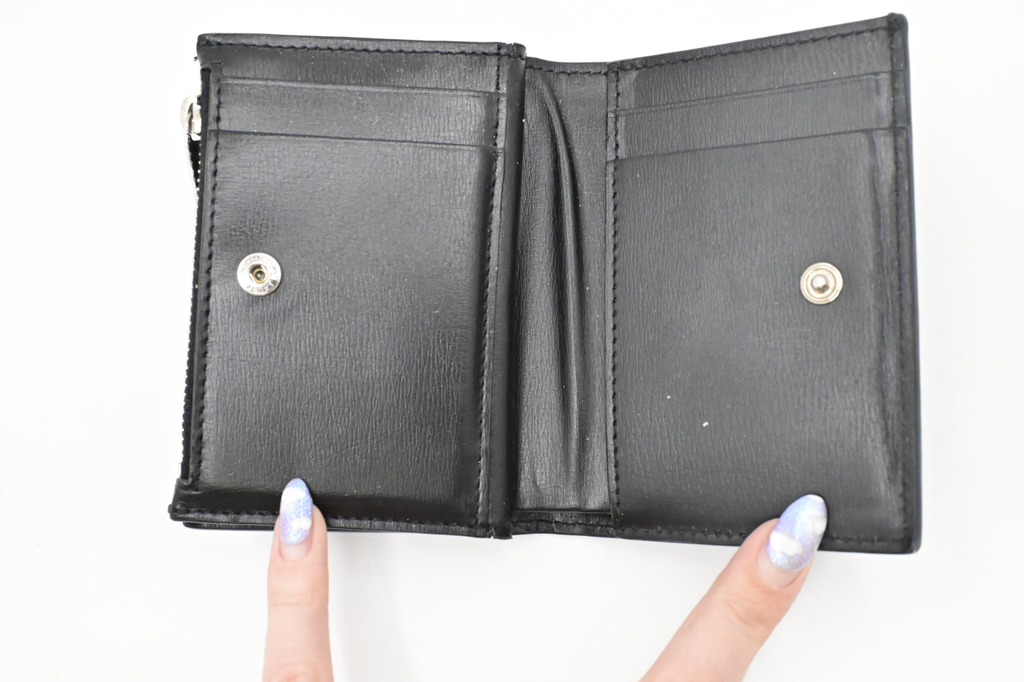 YSL Saint Laurent Compact Wallet in Black Leather