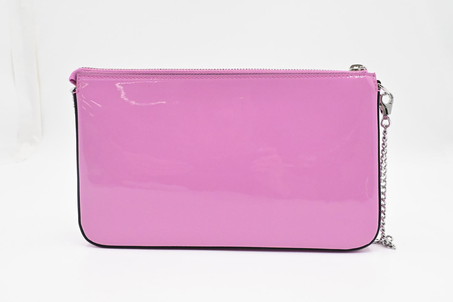 Louboutin Chain Shoulder Bag in Pink Patent Leather