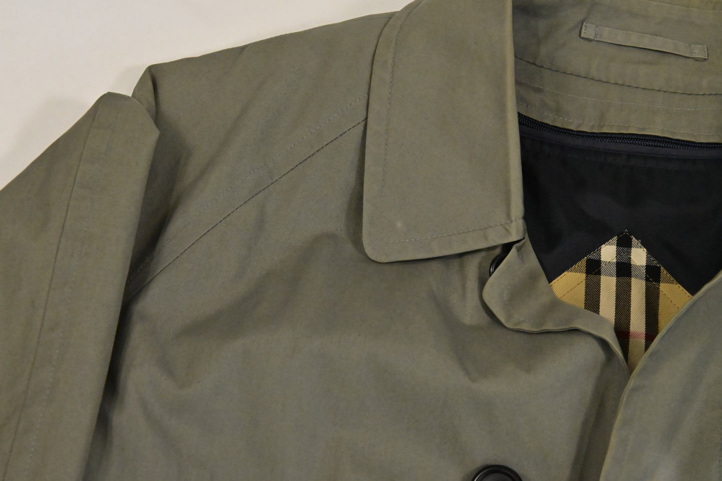 Burberry Green-Gray Trench Coat