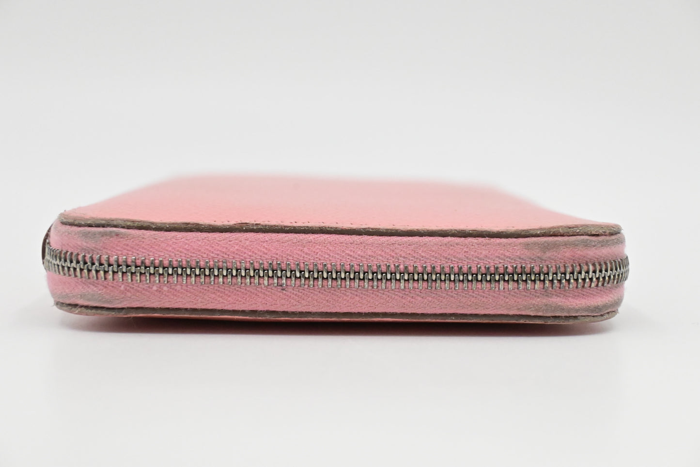 Hermes Epsom Silk'in Zippy Wallet in Light Pink Leather