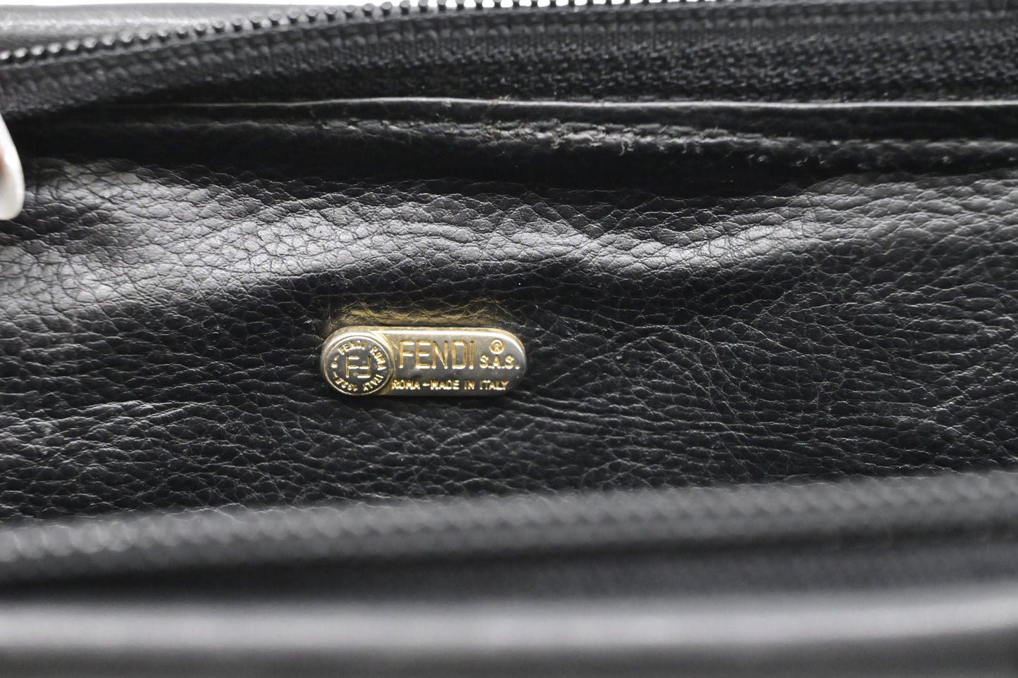 Fendi Mini Boston Bag in Zucca Coated Canvas