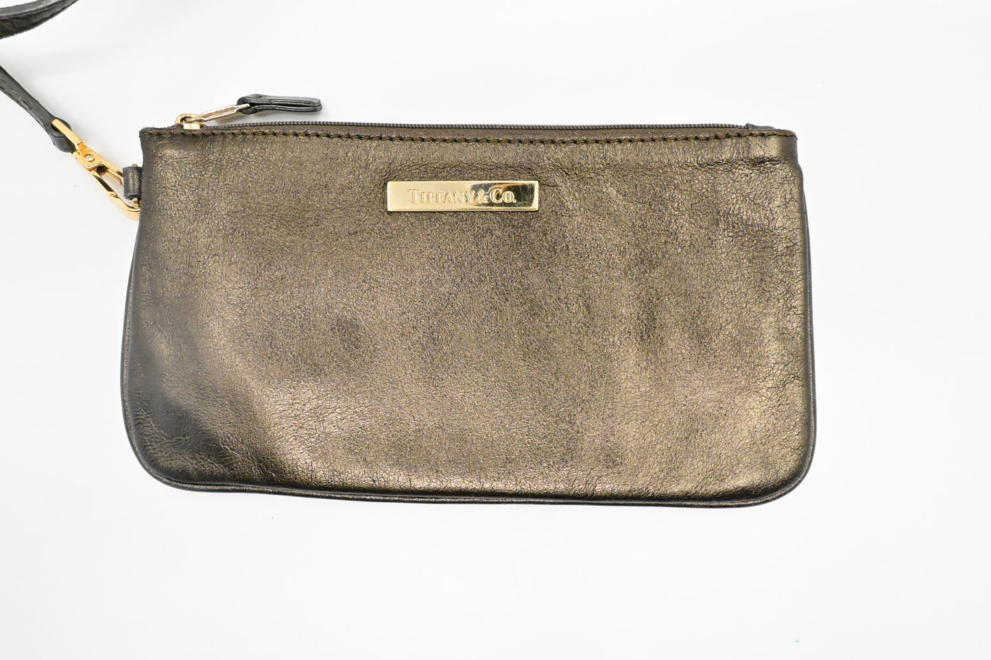 Tiffany & Co. Reversible Handbag in Metallic Bronze and Brown Leather