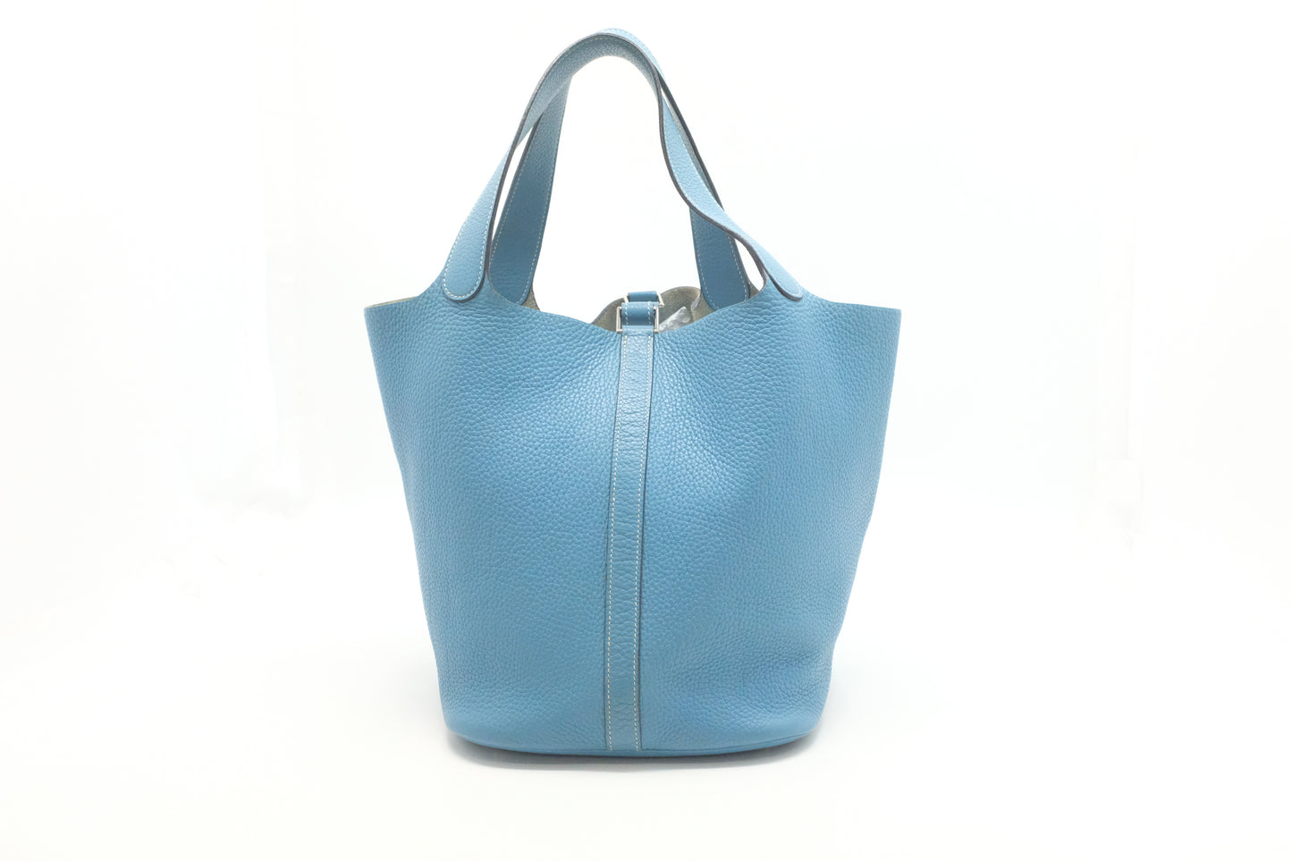 Hermes Picotin TGM in Blue Jean Leather