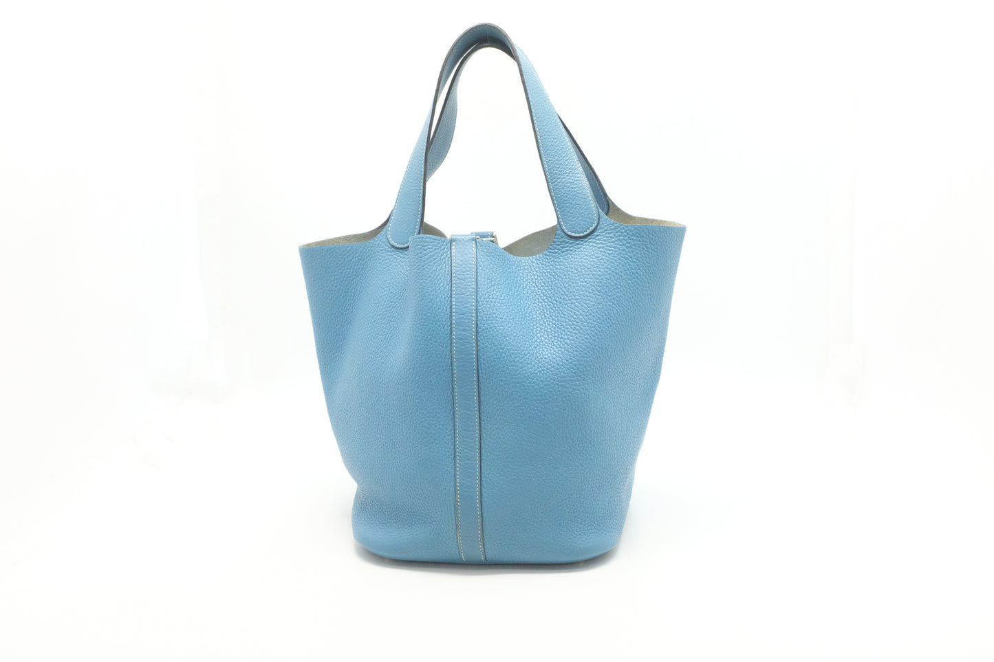 Hermes Picotin TGM in Blue Jean Leather