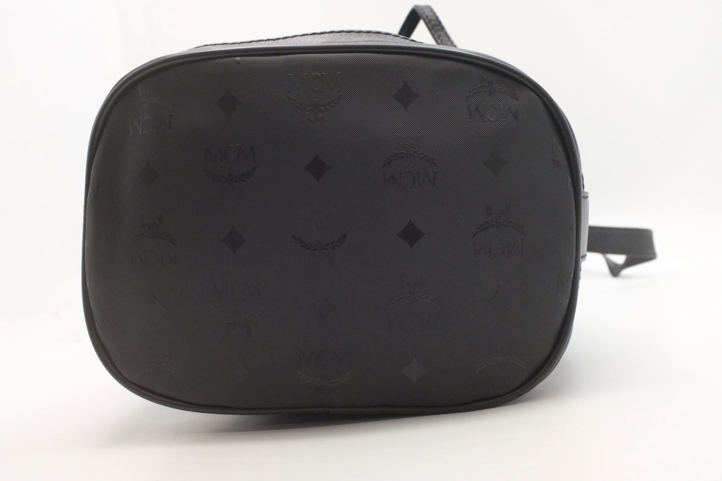 MCM Bucket Bag in Black Canvas