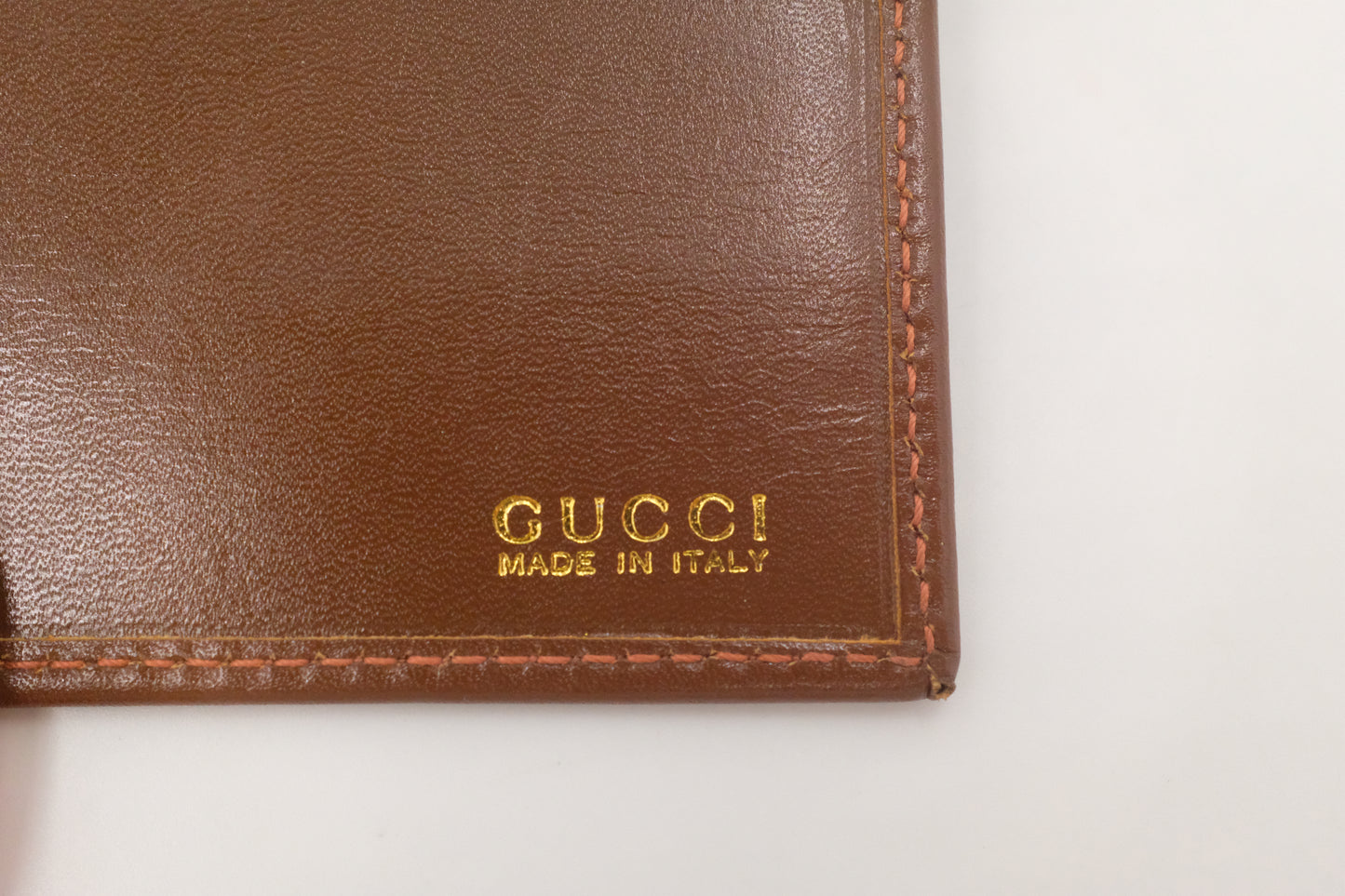 Gucci Bifold Long Wallet in Brown Leather