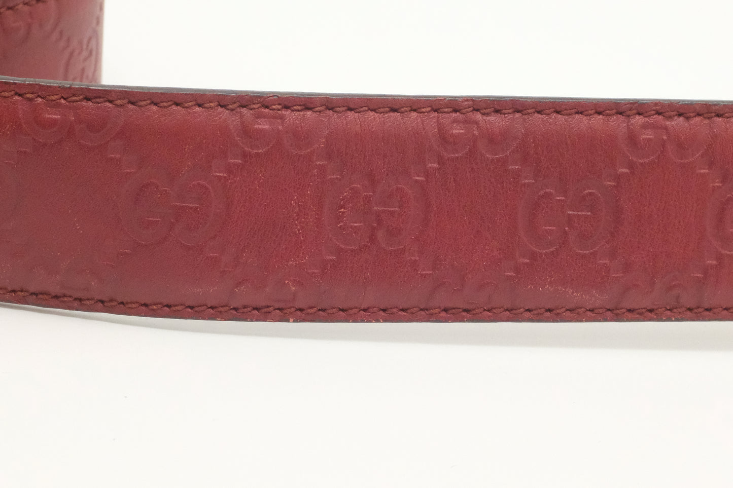 Gucci Belt in Red Guccissima Leather