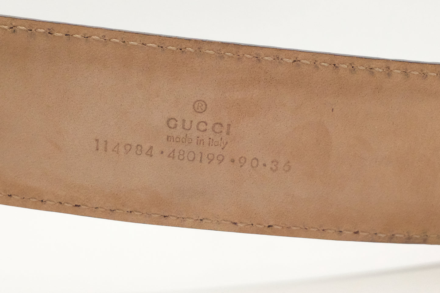 Gucci Belt in Red Guccissima Leather