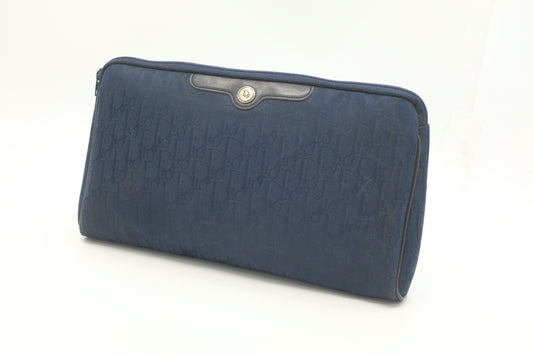 Dior Clutch in Navy Blue Canvas