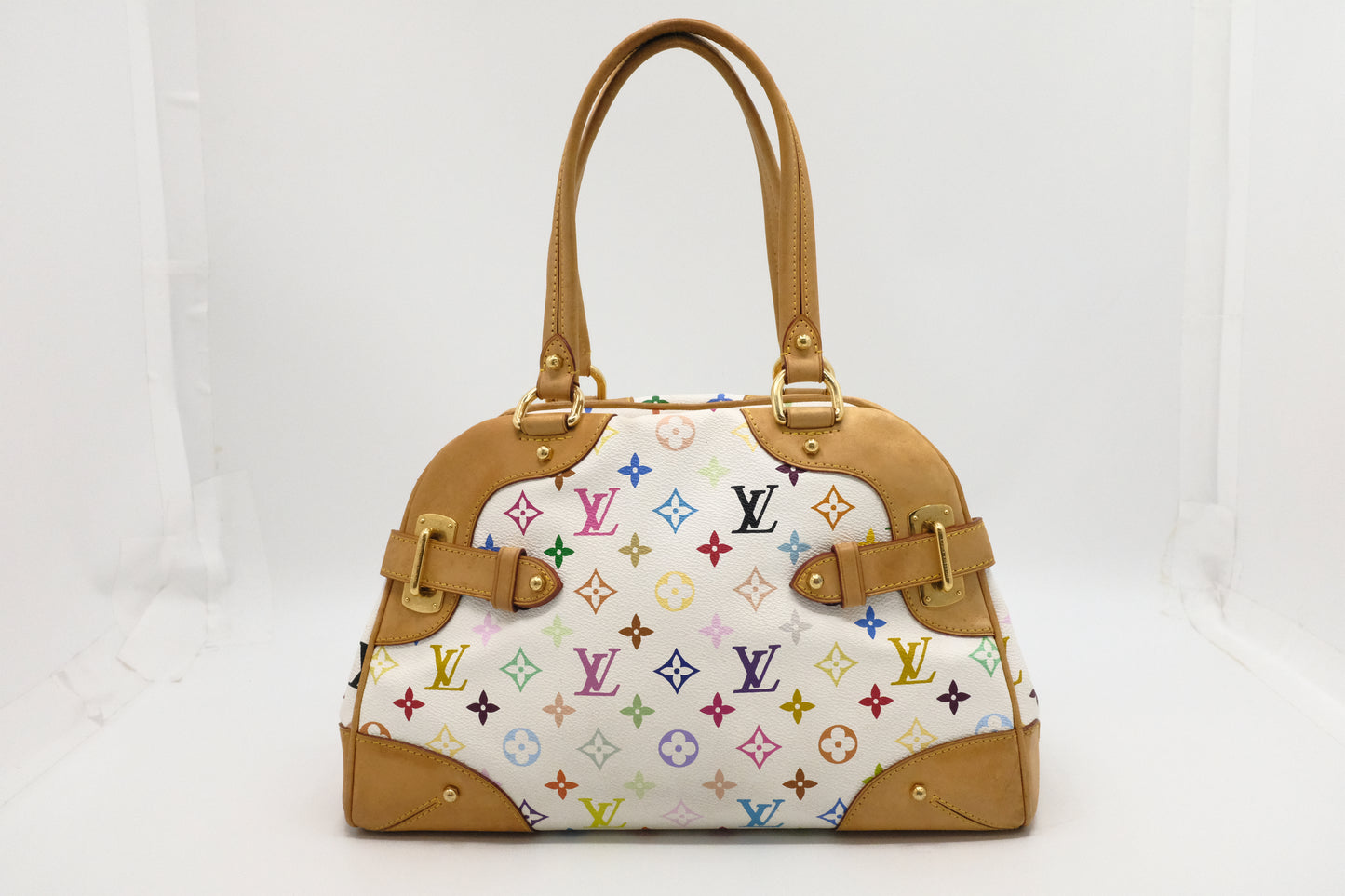 Louis Vuitton Claudia in White Multicolor Canvas