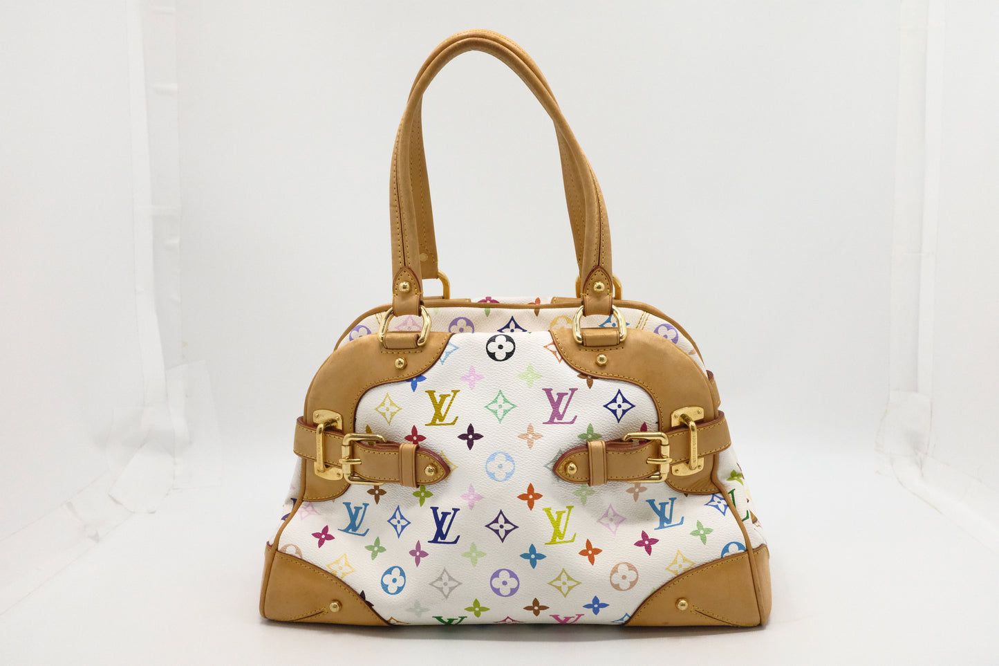 Louis Vuitton Claudia in White Multicolor Canvas