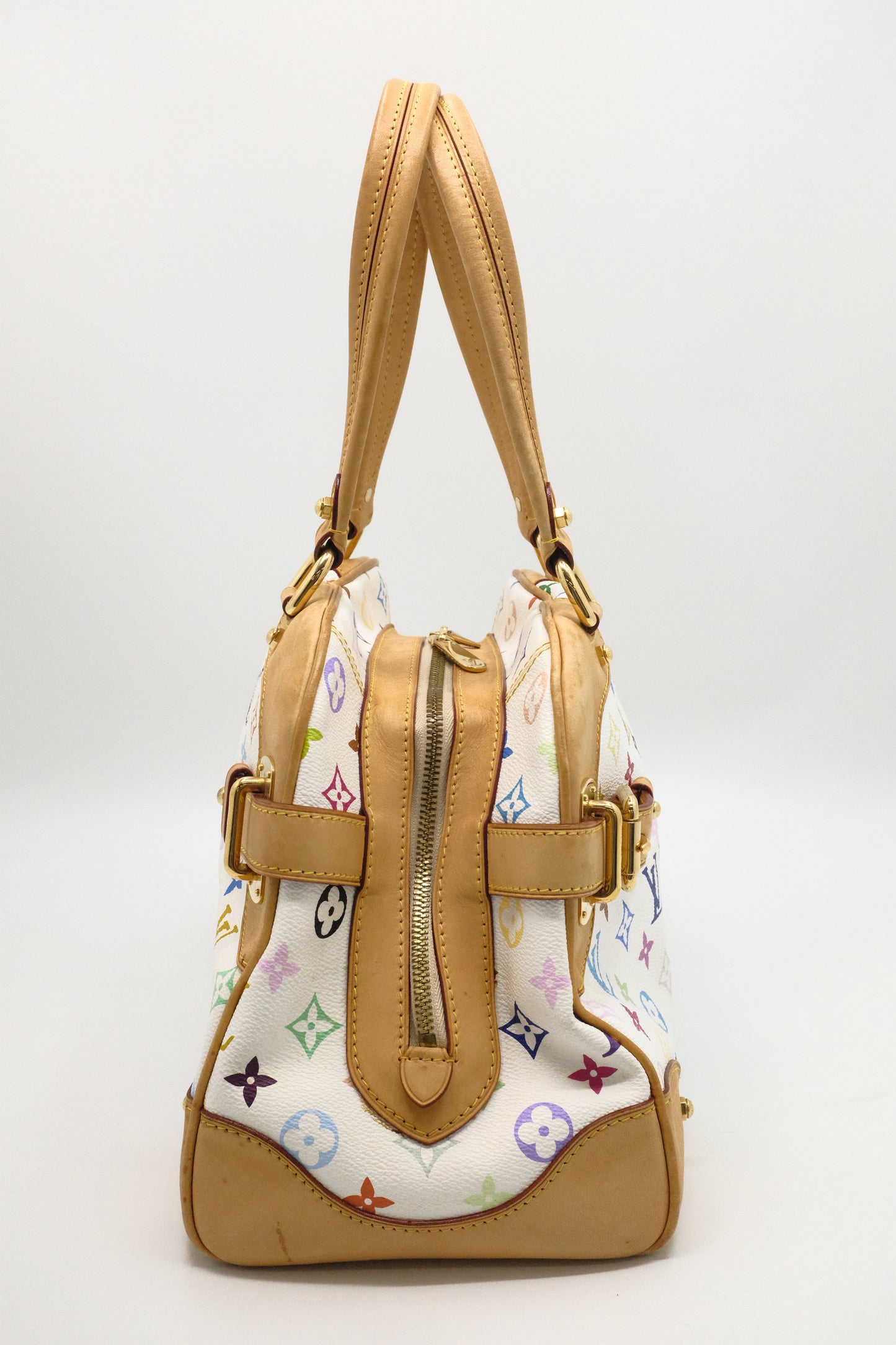 Louis Vuitton Claudia in White Multicolor Canvas