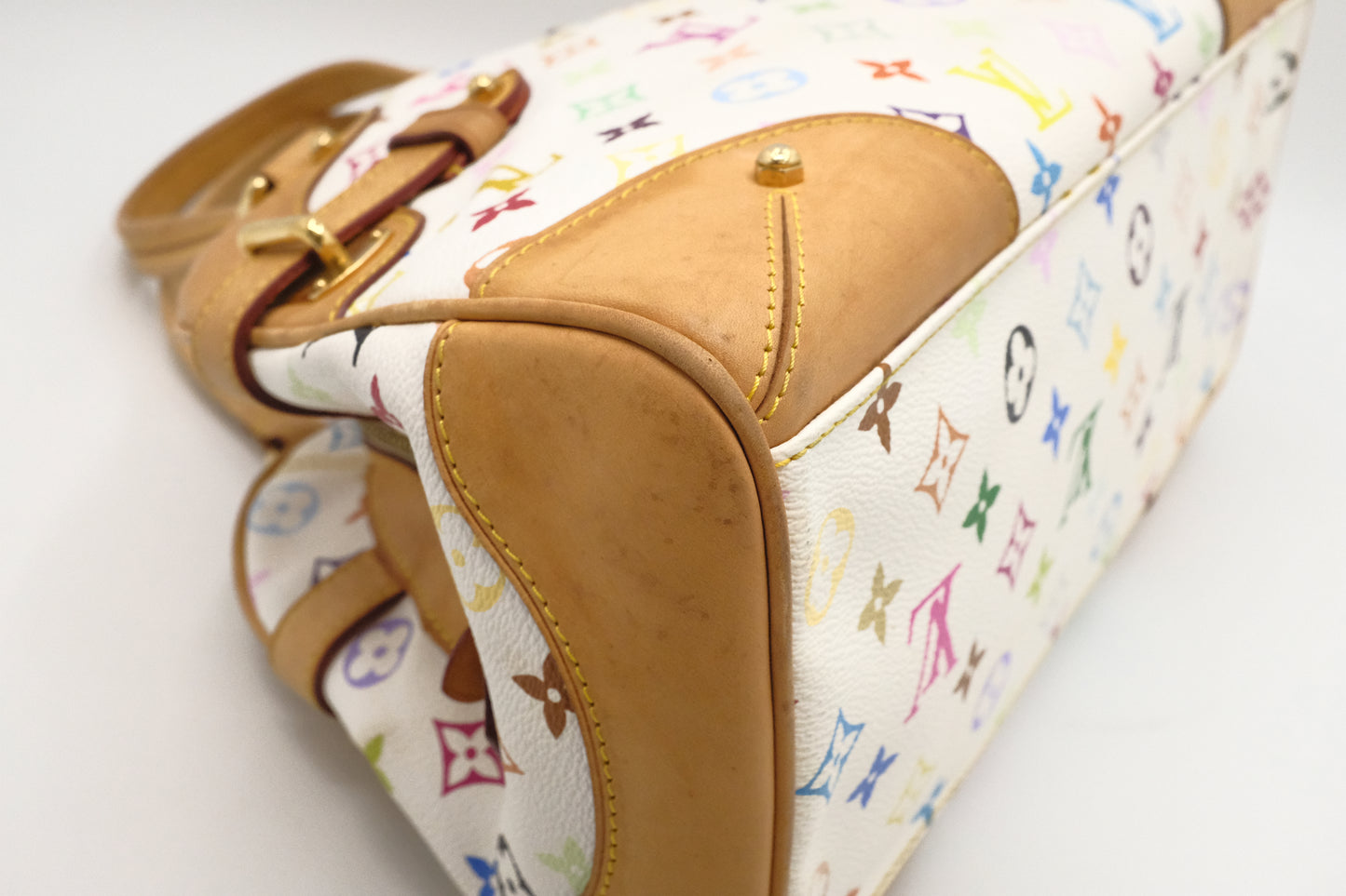 Louis Vuitton Claudia in White Multicolor Canvas