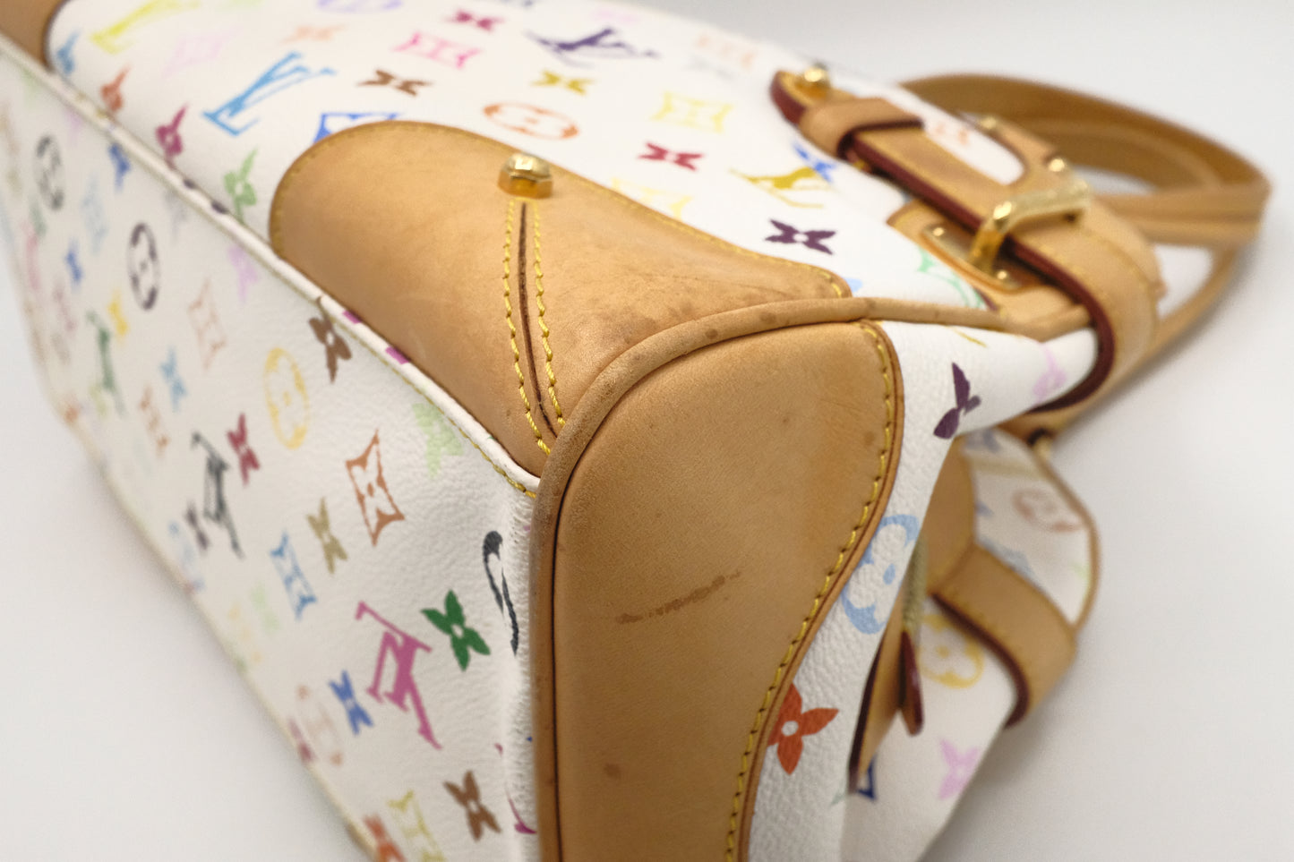 Louis Vuitton Claudia in White Multicolor Canvas