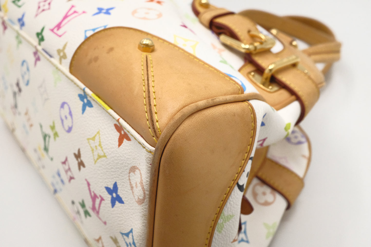 Louis Vuitton Claudia in White Multicolor Canvas