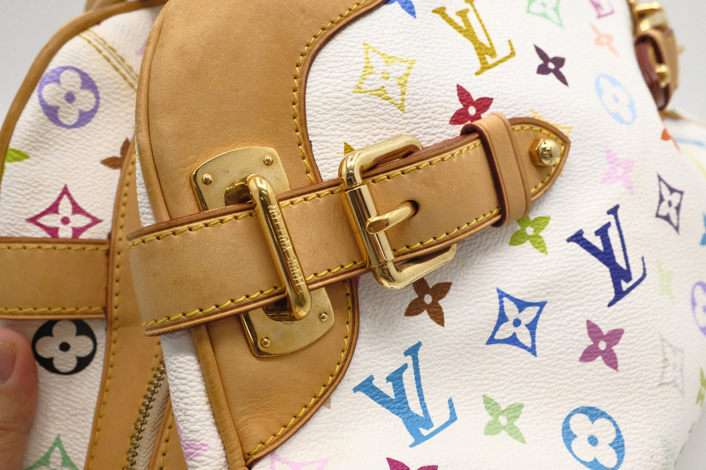 Louis Vuitton Claudia in White Multicolor Canvas