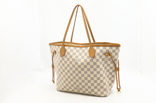 Louis Vuitton Neverfull MM in Damier Azur Canvas