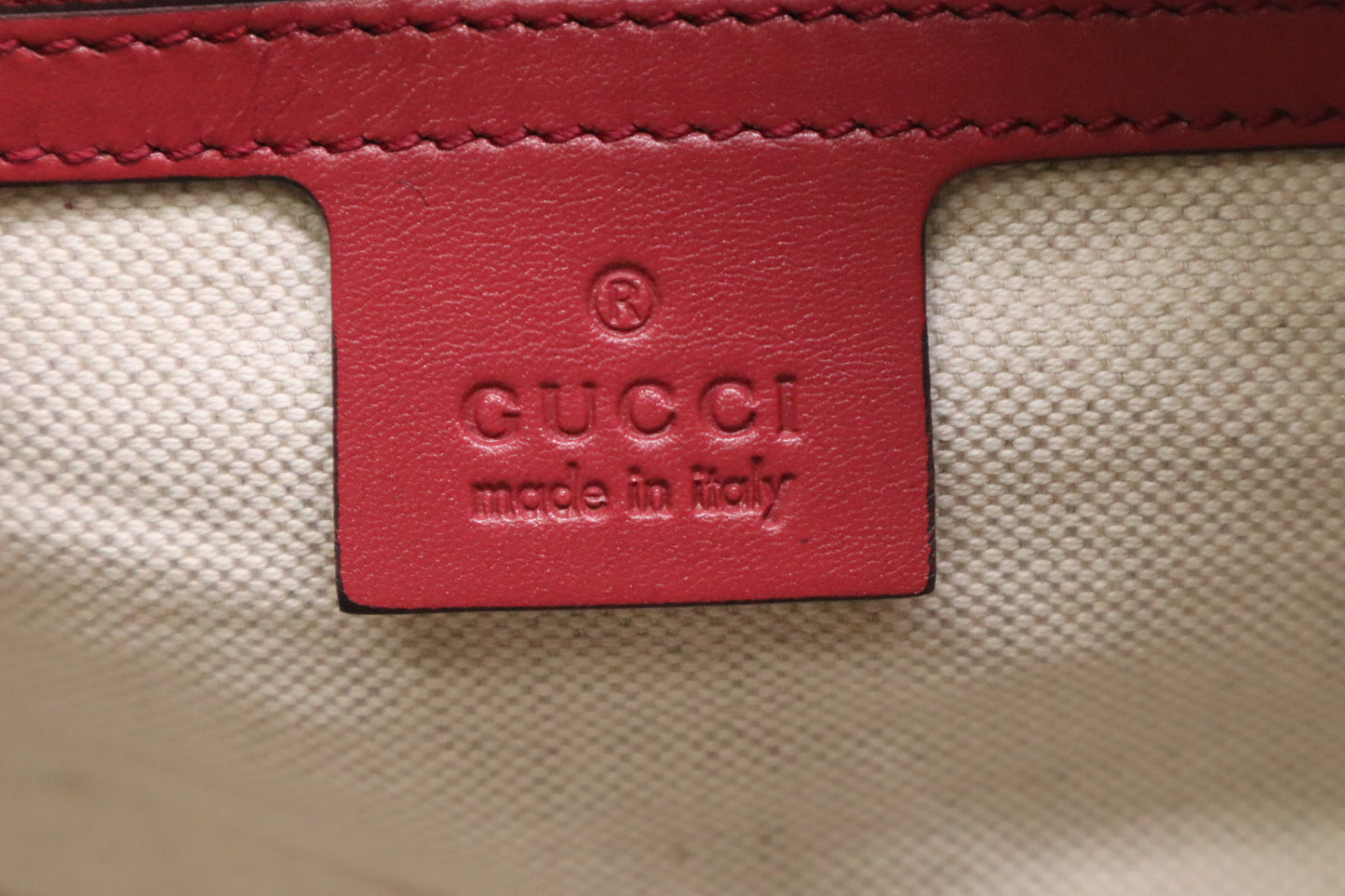 Gucci Boston Bag in Red Guccissima Coated Canvas