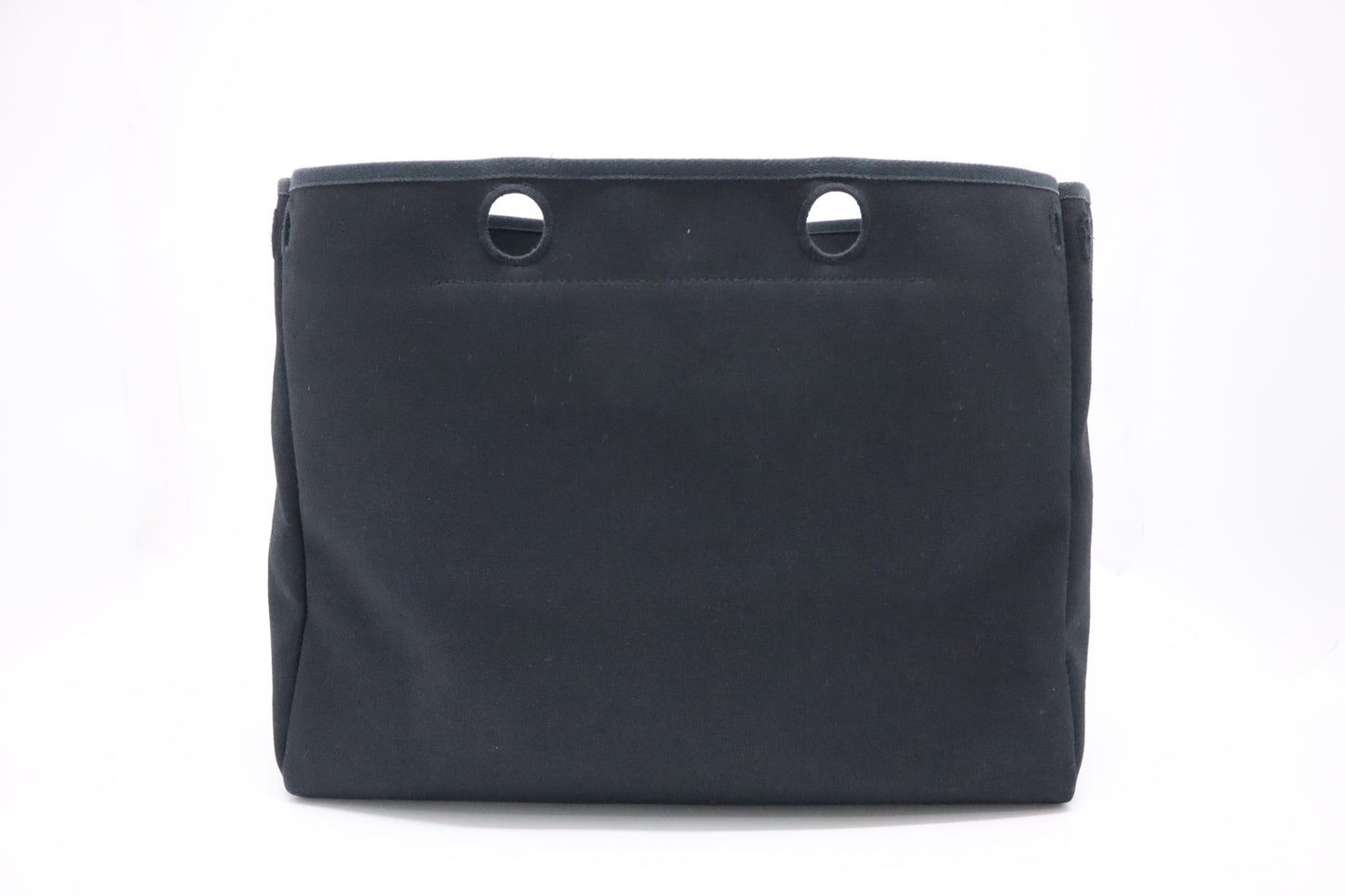 Hermes Herbag Cabas 50 in Black Canvas