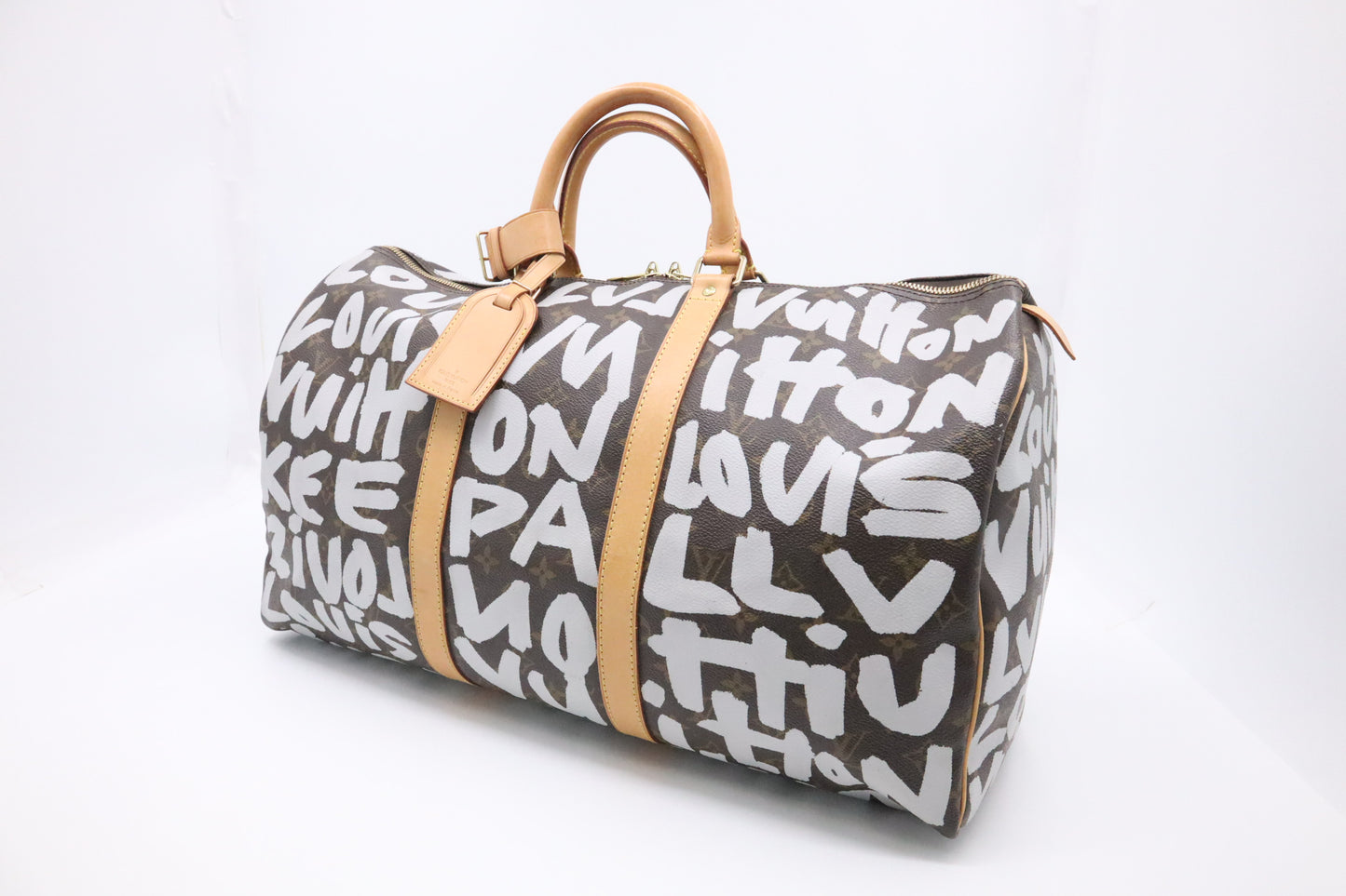 Louis Vuitton x Stephen Sprouse Keepall 50 in White Graffiti Monogram Canvas