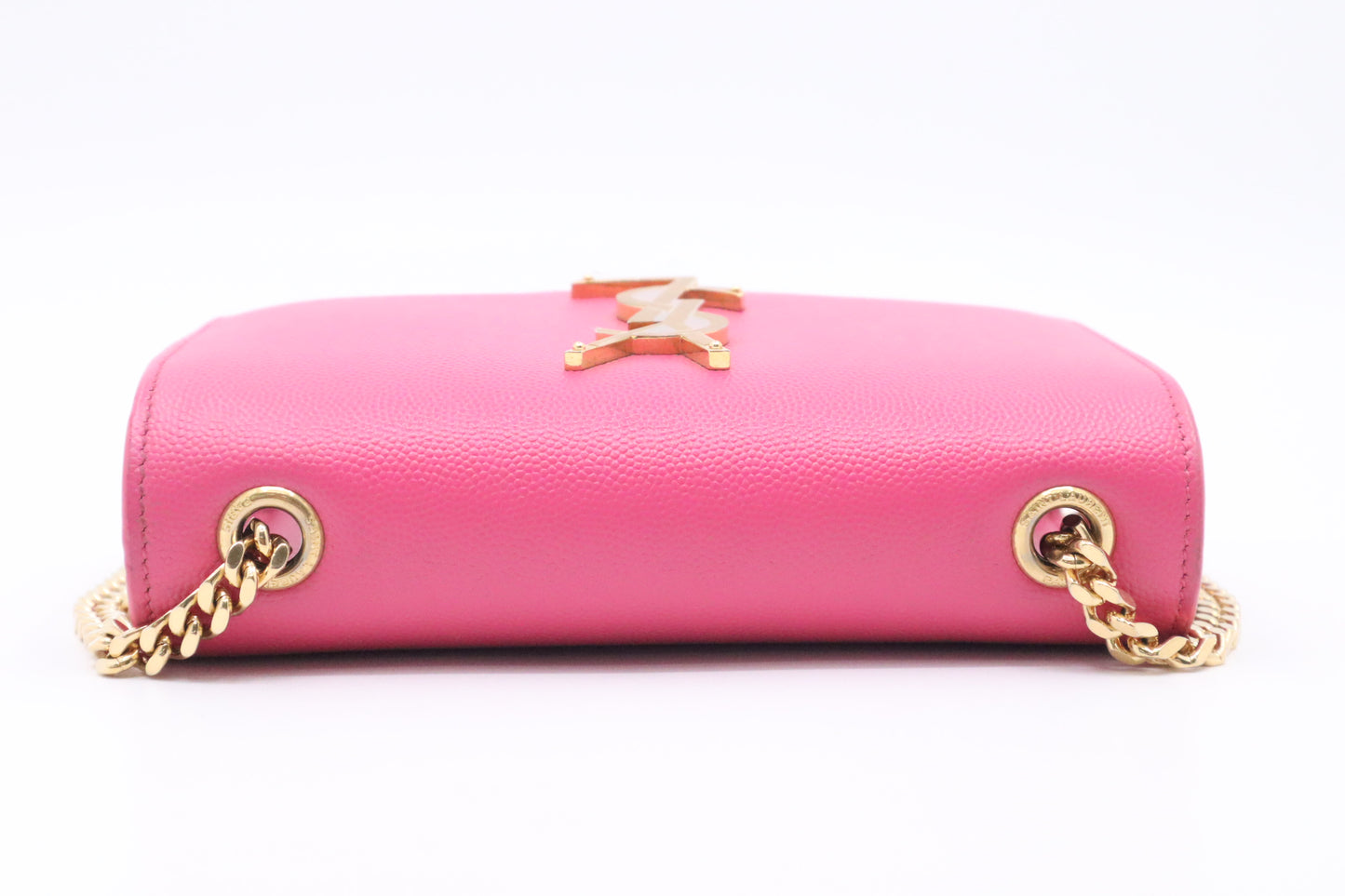 YSL Saint Laurent Kate Chain Crossbody Bag in Pink Leather