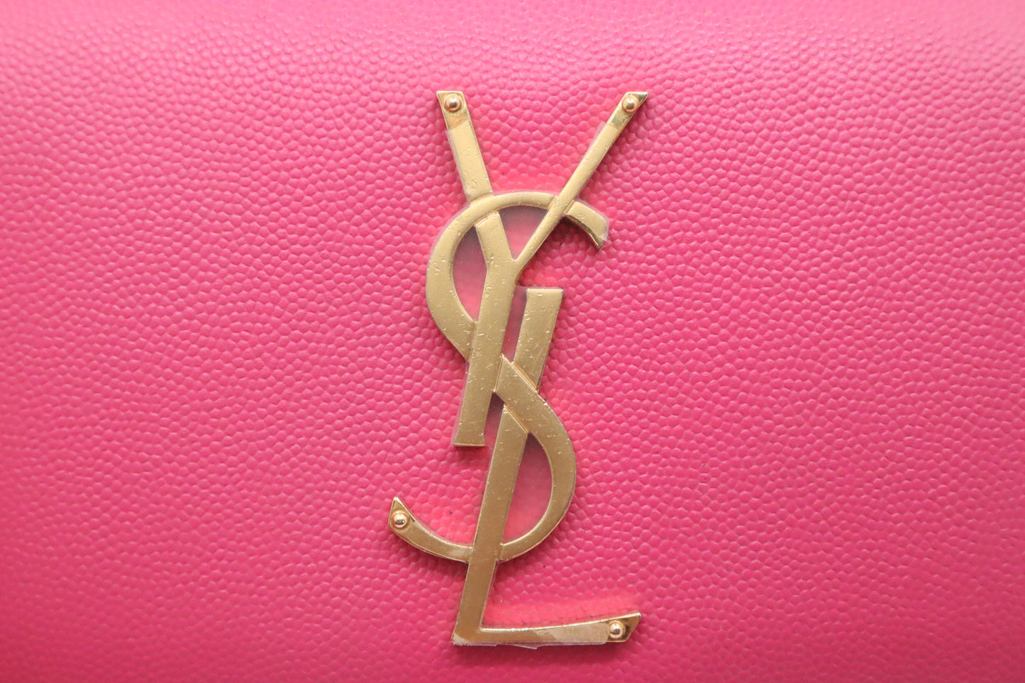 YSL Saint Laurent Kate Chain Crossbody Bag in Pink Leather