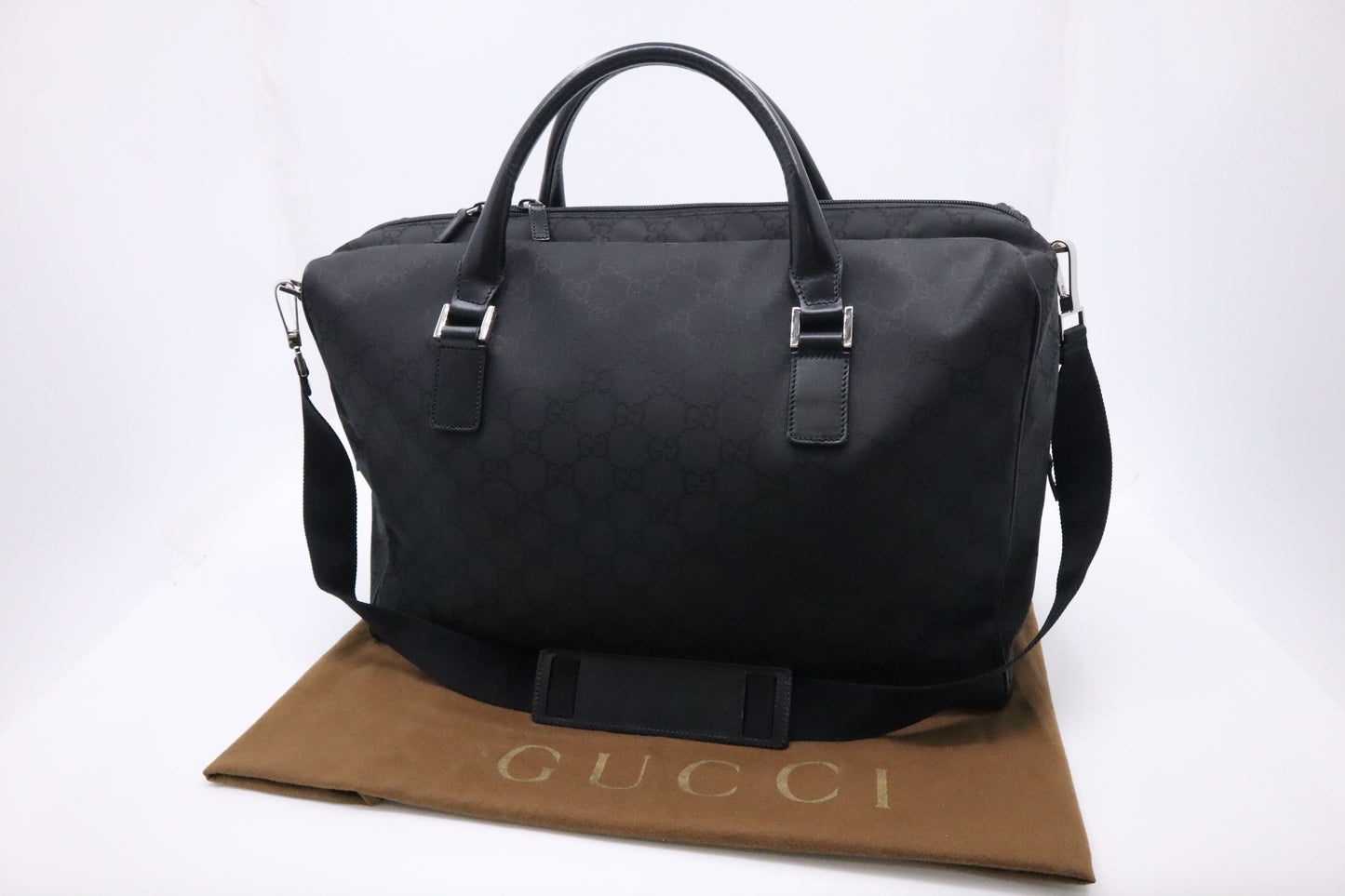 Gucci Duffle Bag in Black GG Canvas