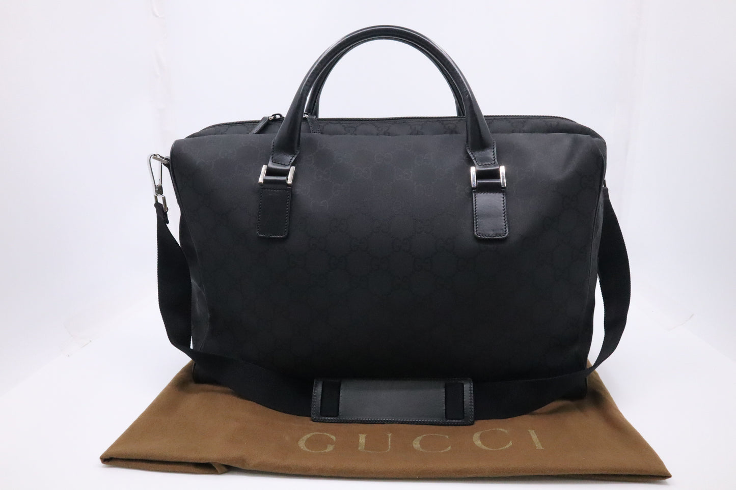 Gucci Duffle Bag in Black GG Canvas