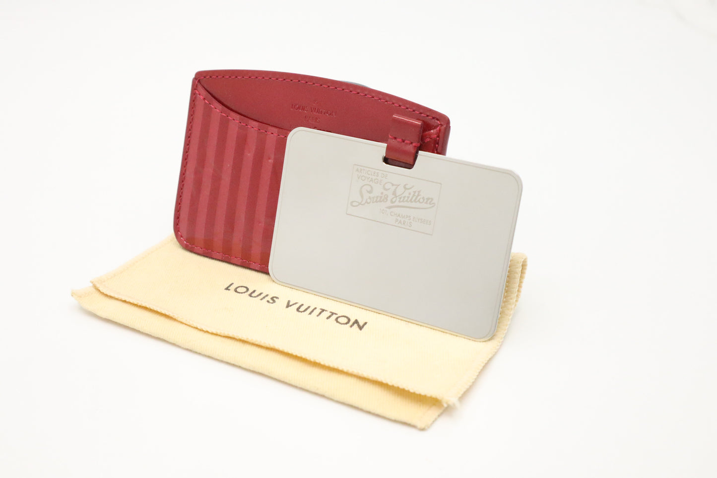 Louis Vuitton Compact Mirror 'Articles De Voyage' in Rayures Vernis