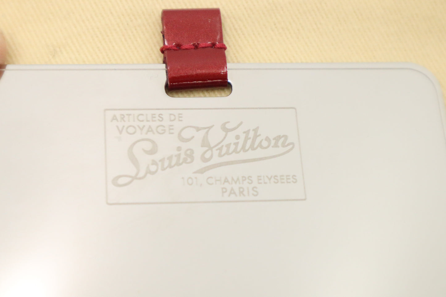 Louis Vuitton Compact Mirror 'Articles De Voyage' in Rayures Vernis