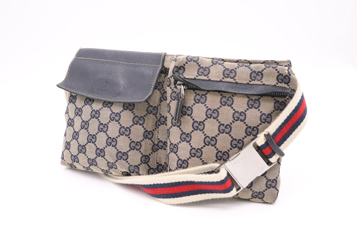 Gucci Waist Bag in Navy Blue GG Canvas