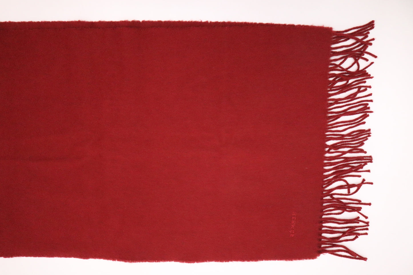 Hermes Scarf in Red Cashmere