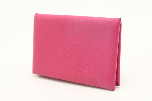 Hermes Calvi Card Holder in Framboise Epsom Leather