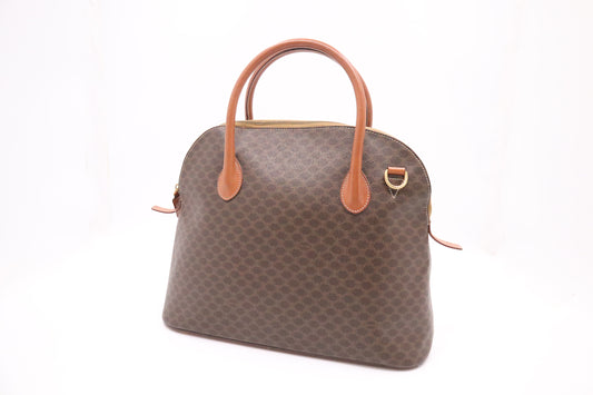 Celine Handbag in Brown Macadam Canvas