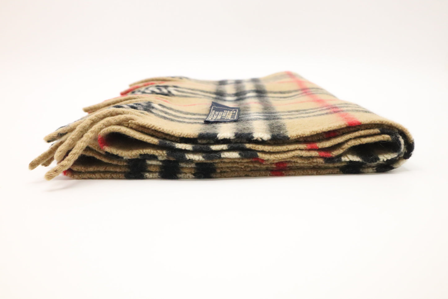 Burberry Scarf in Beige Checked Cashmere