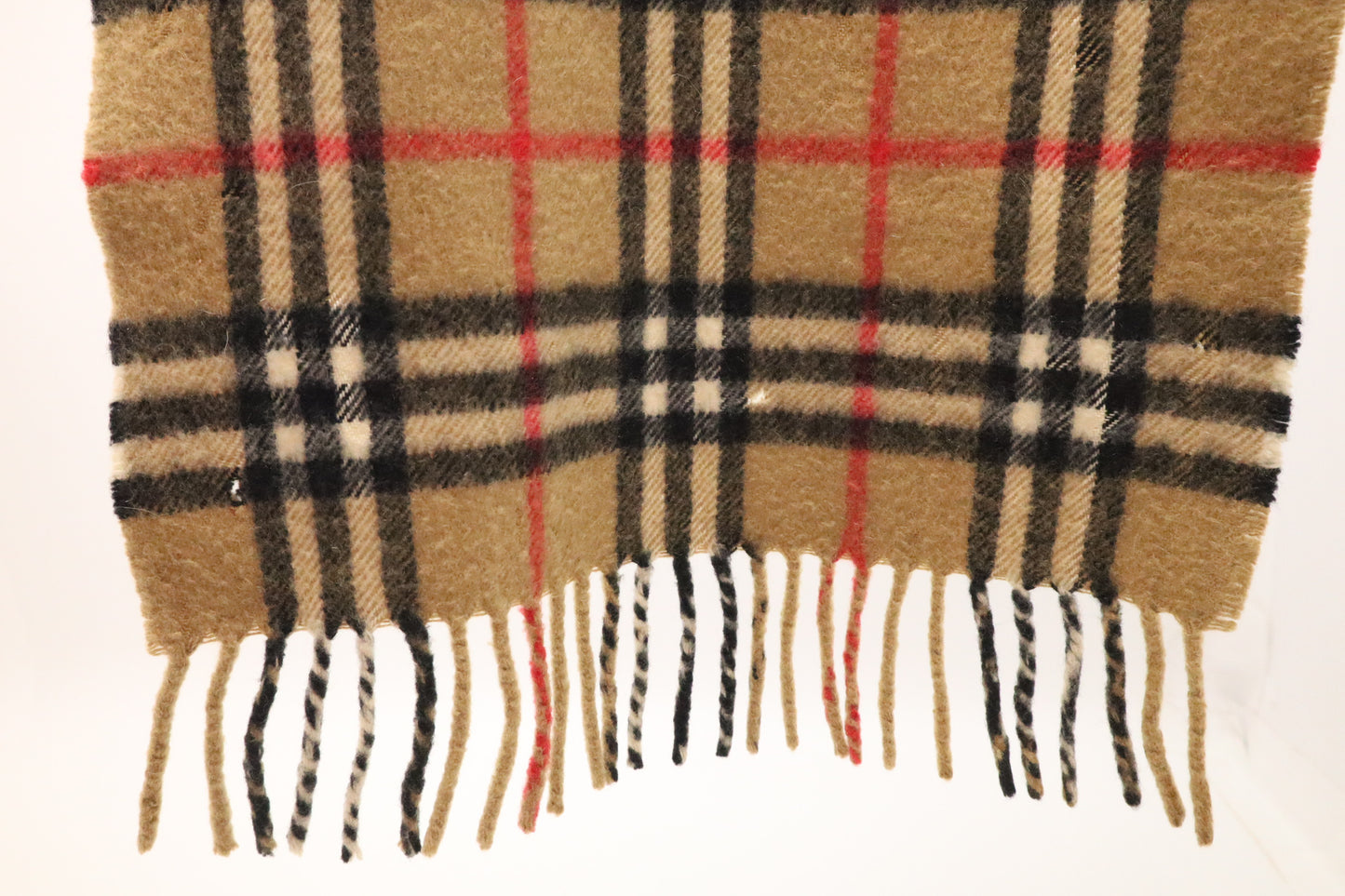 Burberry Scarf in Beige Checked Cashmere