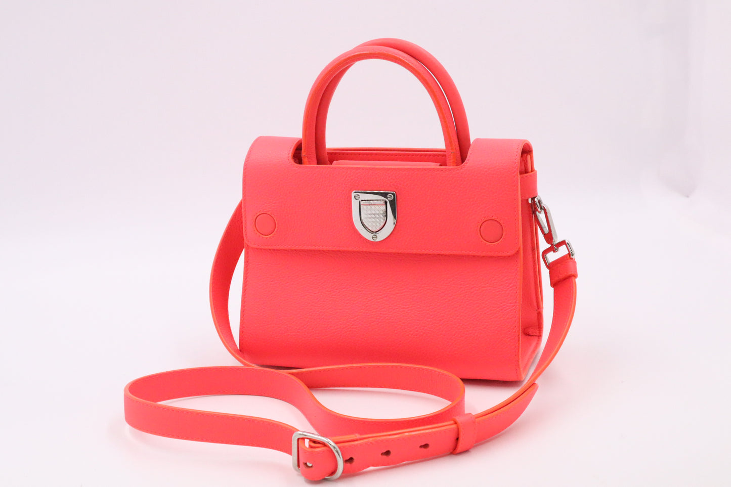 Dior Mini Diorever 2-Way Bag in Neon Pink Leather