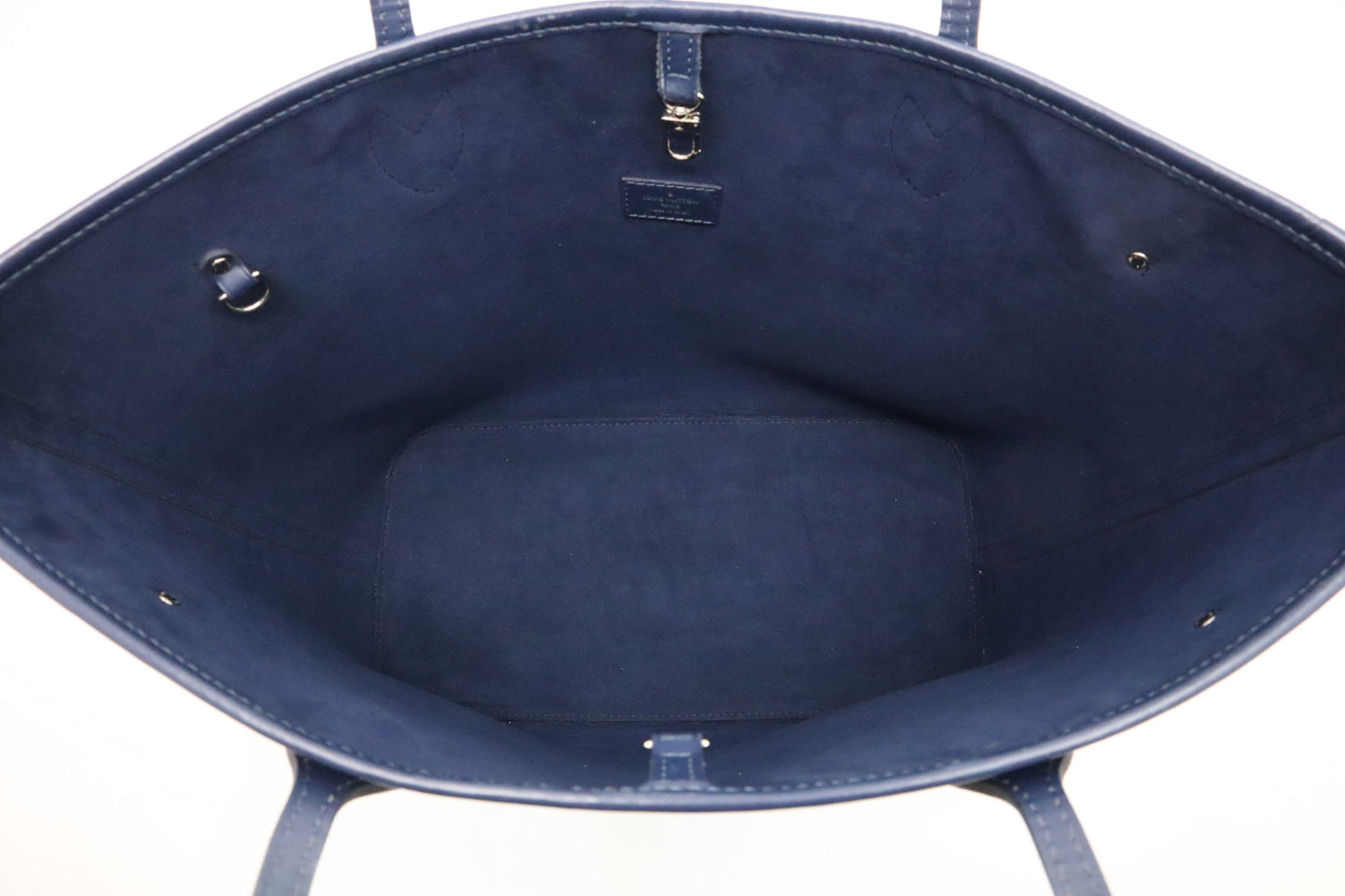 Louis Vuitton Neverfull MM in Navy Blue Epi Leather