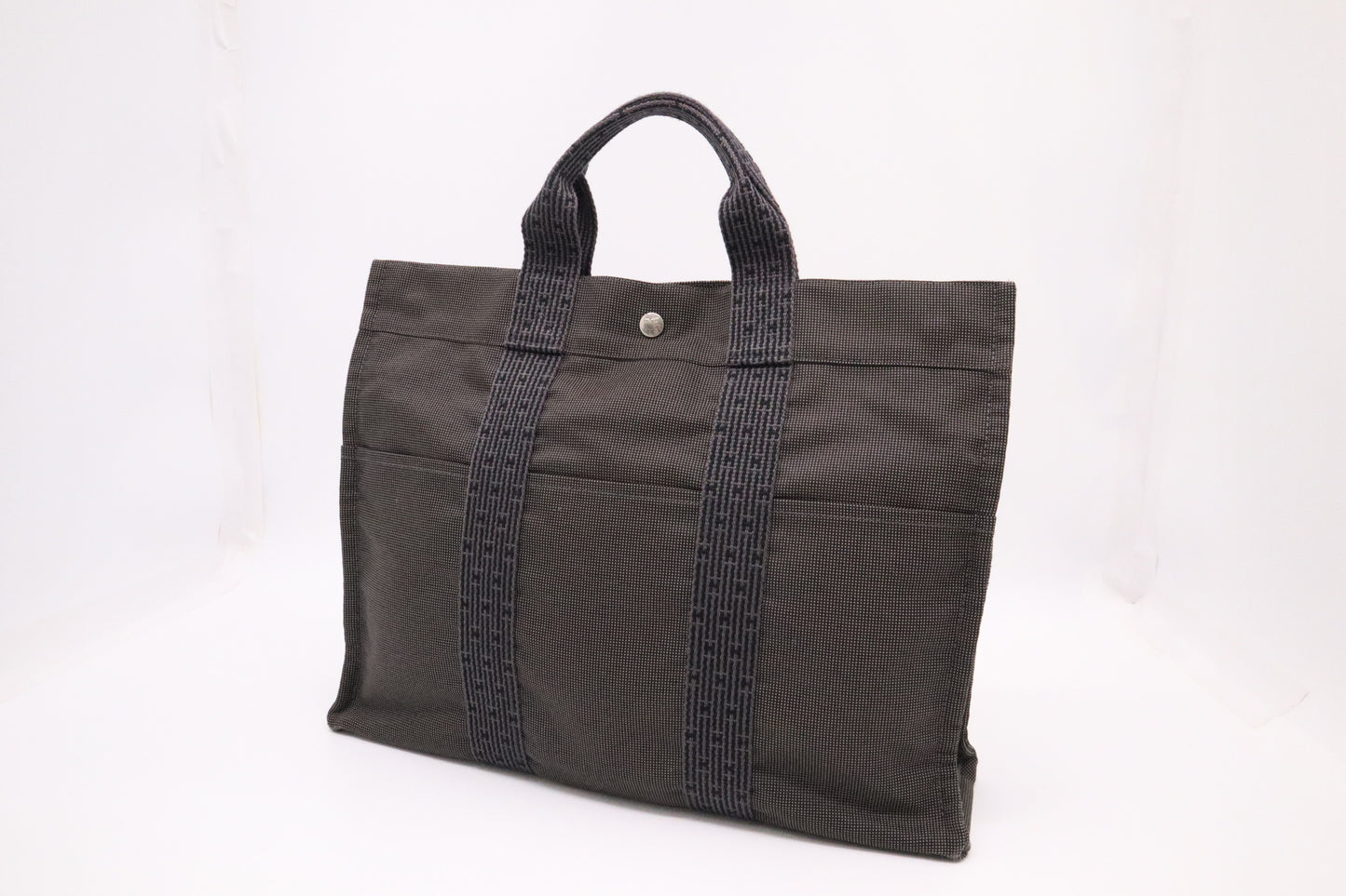 Hermes Fourre Tout MM in Gray Herline Canvas