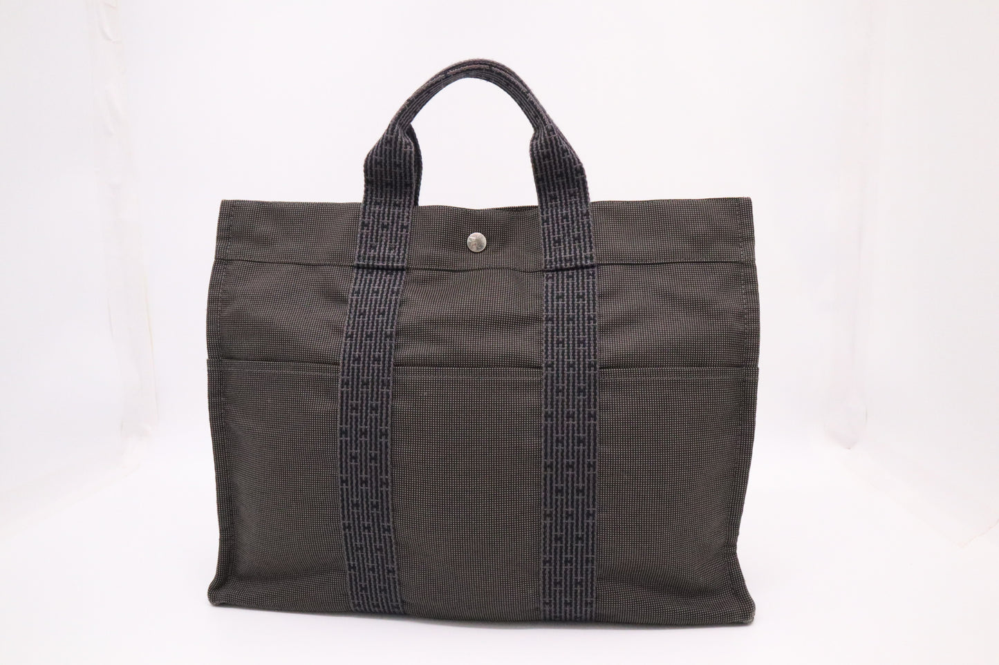 Hermes Fourre Tout MM in Gray Herline Canvas