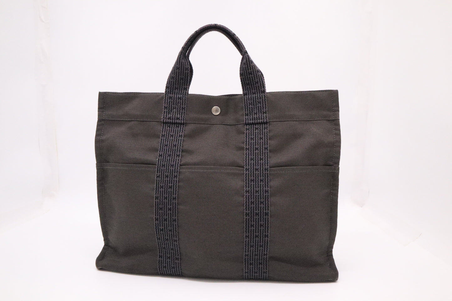 Hermes Fourre Tout MM in Gray Herline Canvas