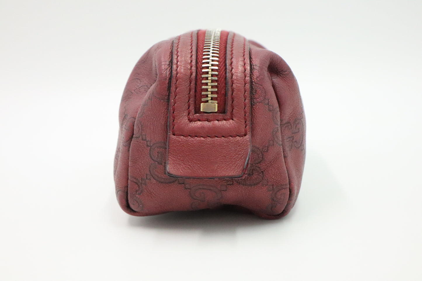 Gucci Cosmetics Pouch in Burgundy Guccissima Leather